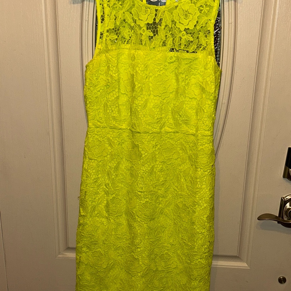 Yellow Lace Sleeveless Dress